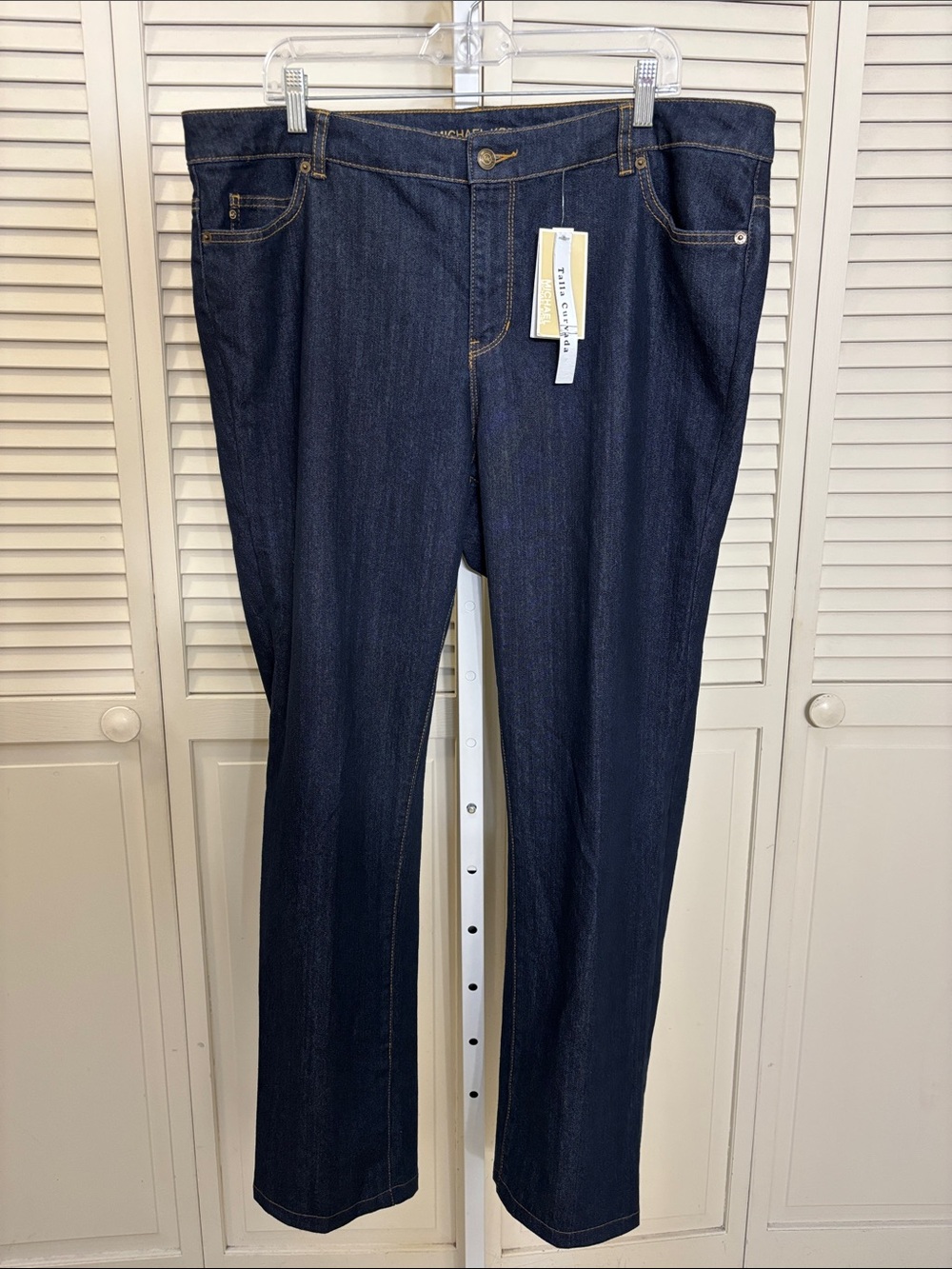 NWT Michael Kors Women's Indigo Slim Straight Jeans Size 18W